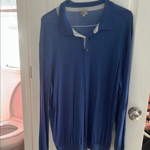 Men's Blue Long Sleeve Sweater
